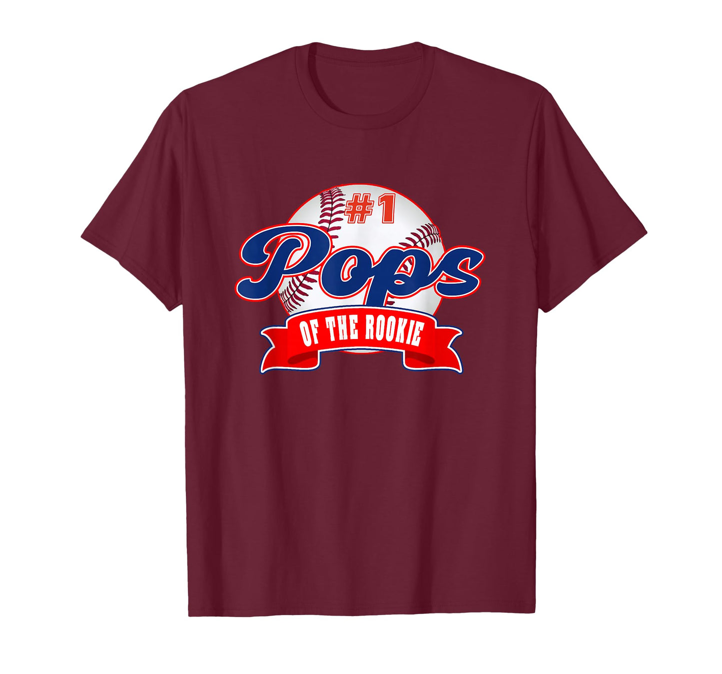 Pops Rookie of Year 1st Birthday Baseball Theme Matching T-Shirt