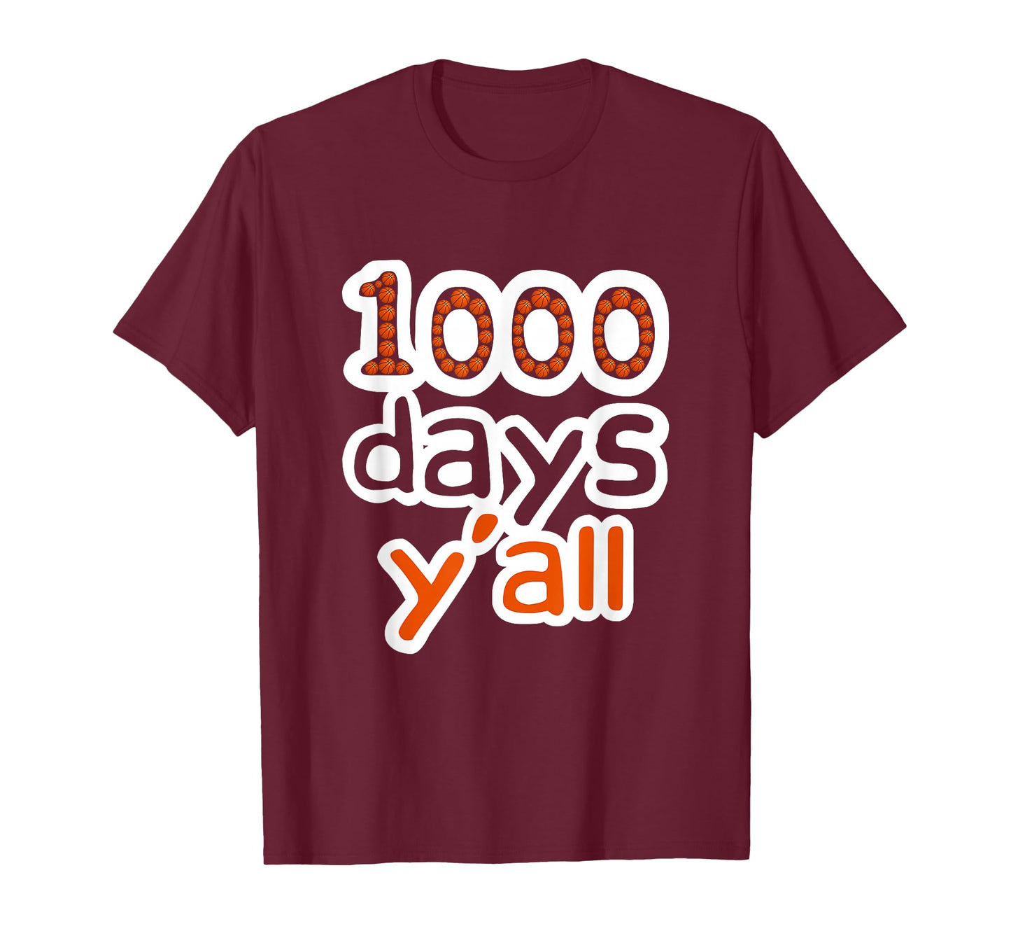 Funny 1000 Days Y'all 1000th Day of School Basketball Sport T-Shirt