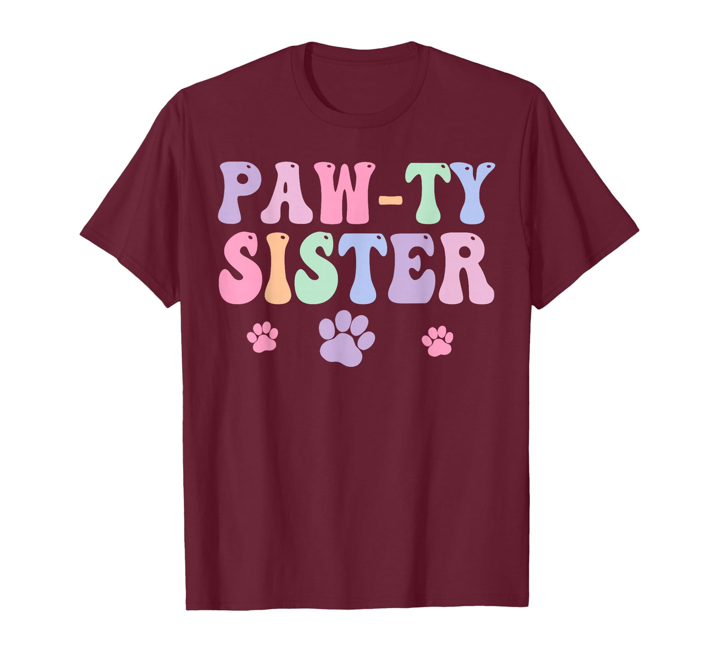 Let's Pawty Girl Sister Puppy Dog Party Birthday Girl Family T-Shirt