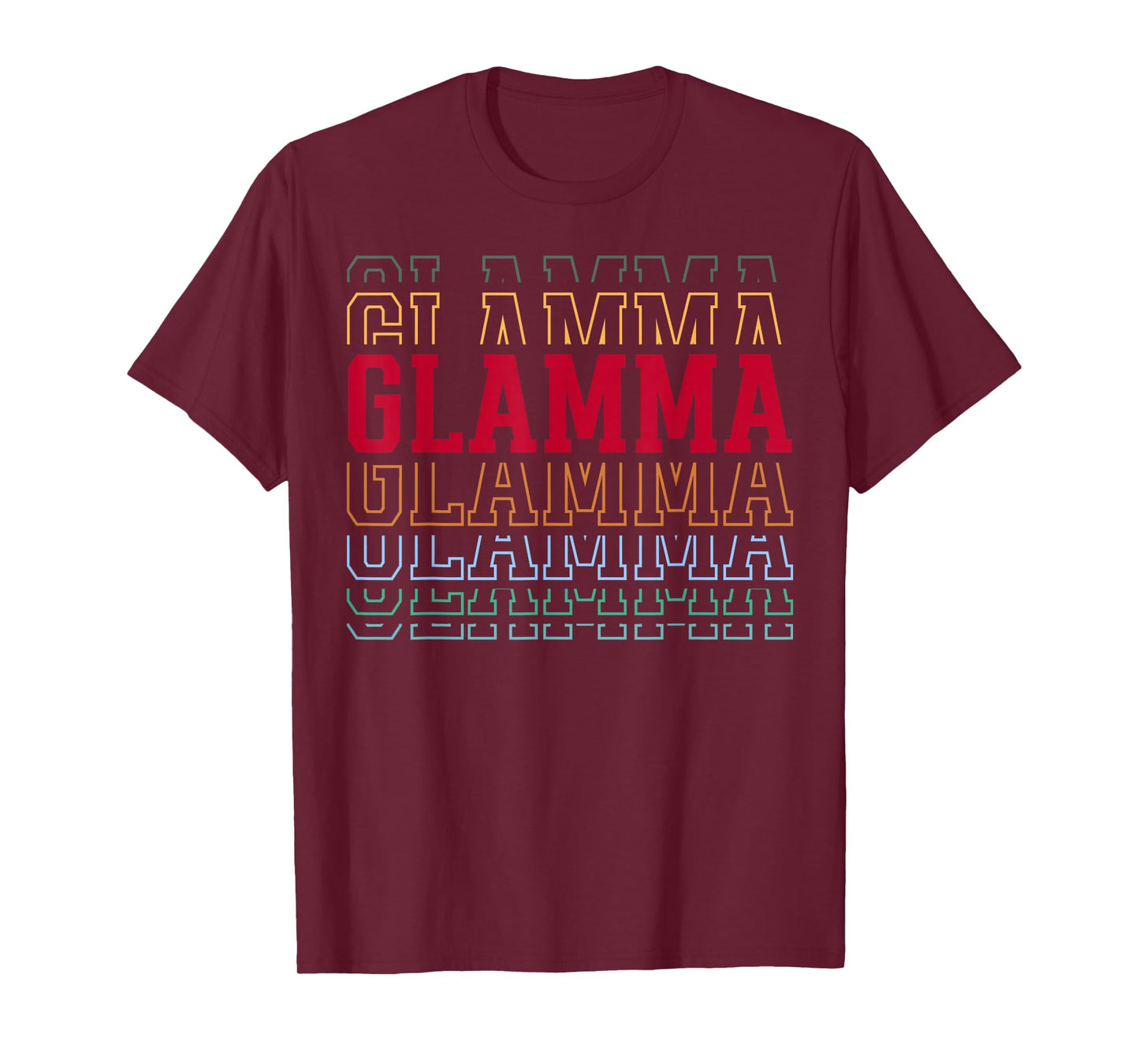 Glamma Funny Athletic Lettering Mother's Day Grandma T-Shirt