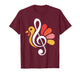 Turkey Teachers Music Teacher Note Thanksgiving Fall Autumn T-Shirt