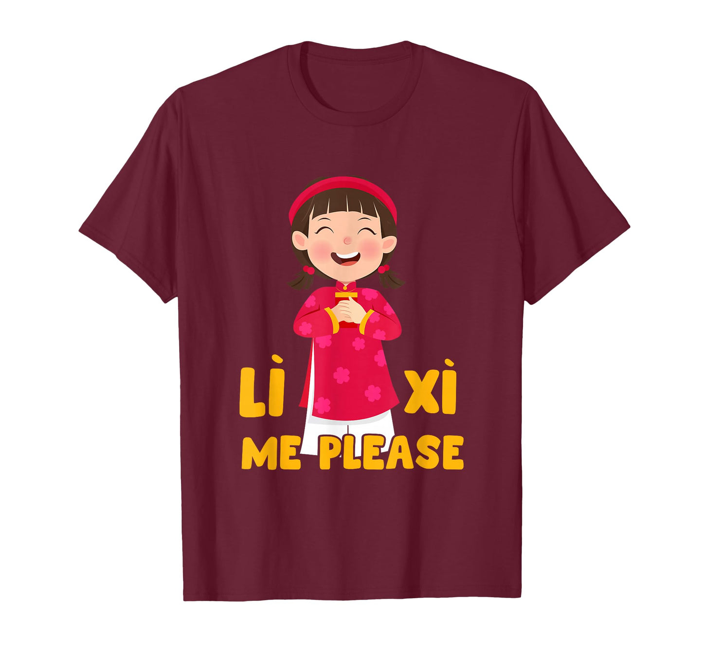 Ao Dai Girl Li Xi Me Please Vietnamese New Year TET Holiday T-Shirt