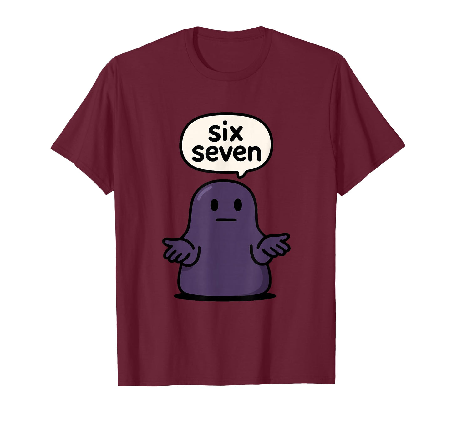 67 Six Seven 6-7 Midnight Blob Slime - Kid Brainrot Meme T-Shirt