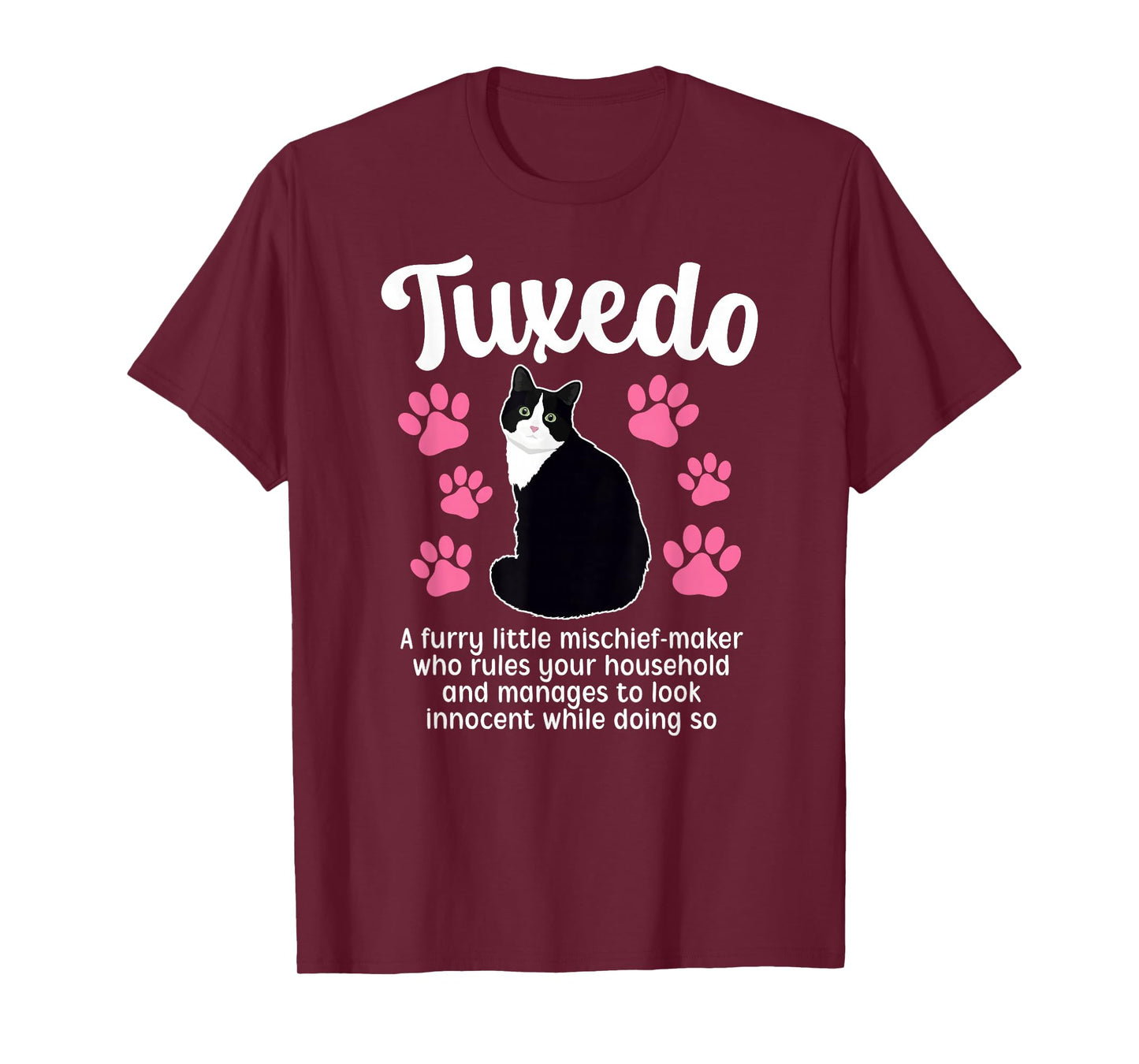 Tuxedo Cat Definition Tuxedo Cat Owner Tuxedo Cat Lover T-Shirt
