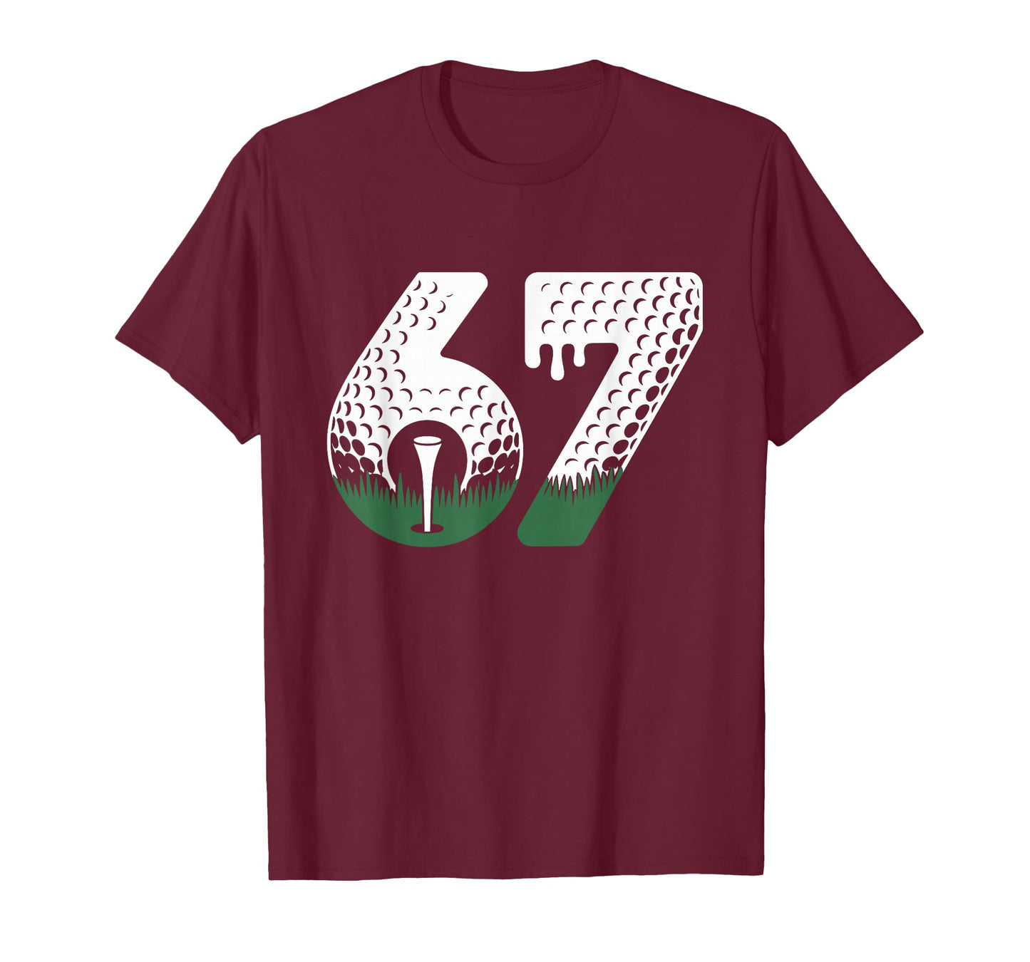 Golf 67 Six Seven Alpha Slang 6 7 Meme Kids Golfer Golfing T-Shirt