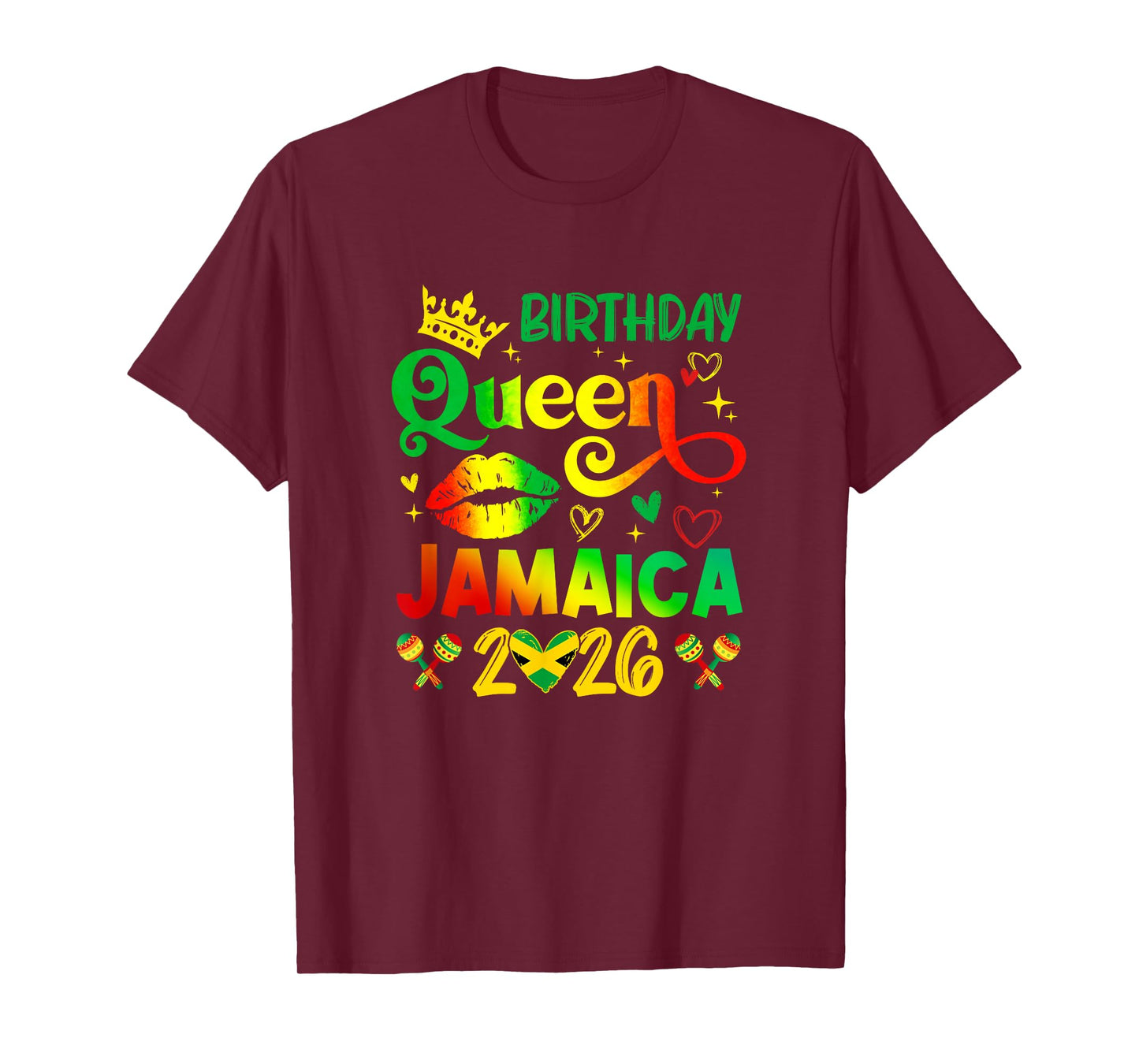 Funny Birthday Queen Jamaica 2026 Birthday Trip Vacation T-Shirt
