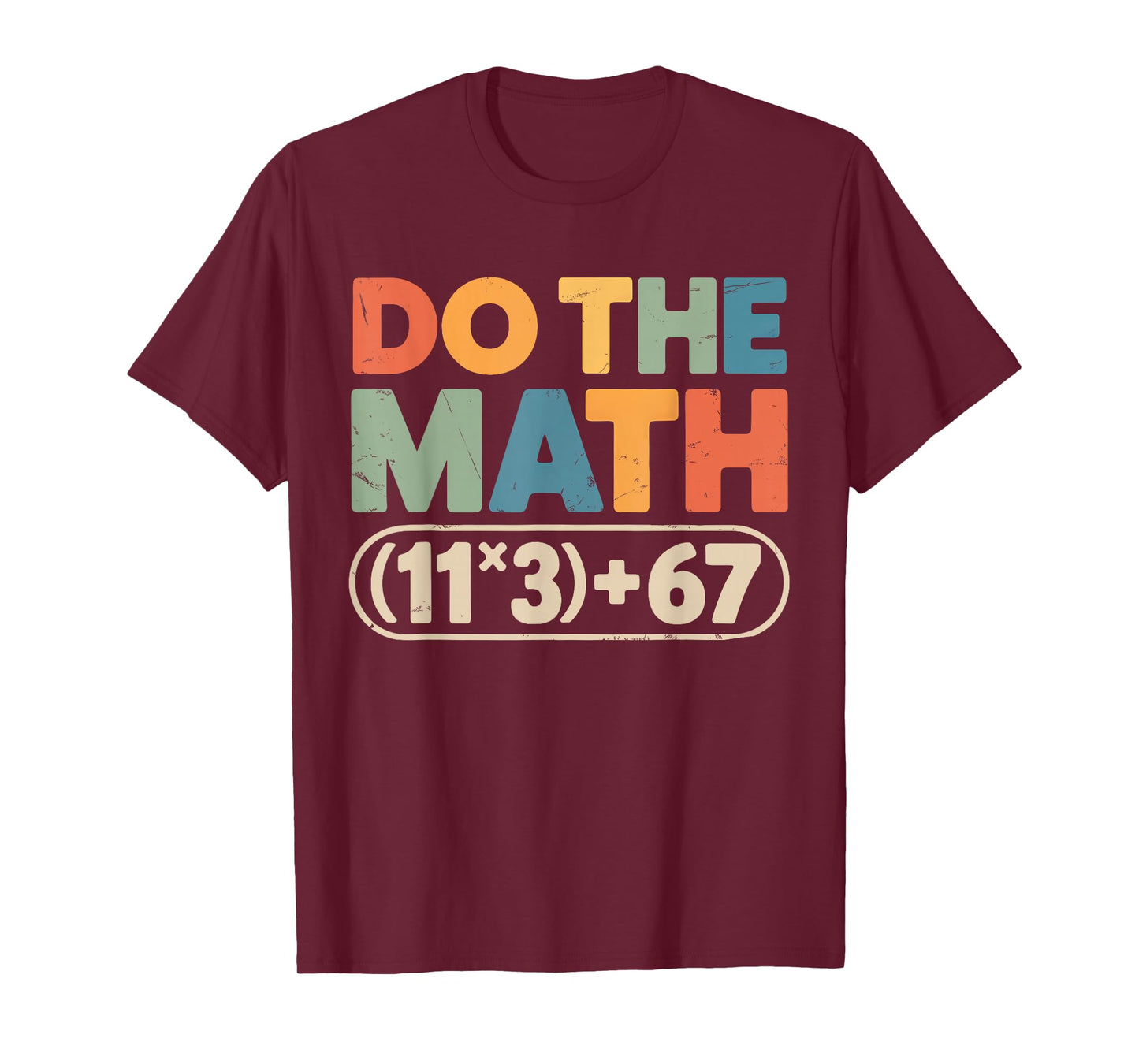 Funny 100 Days School Math Equation Do The Math 100 67 Meme T-Shirt