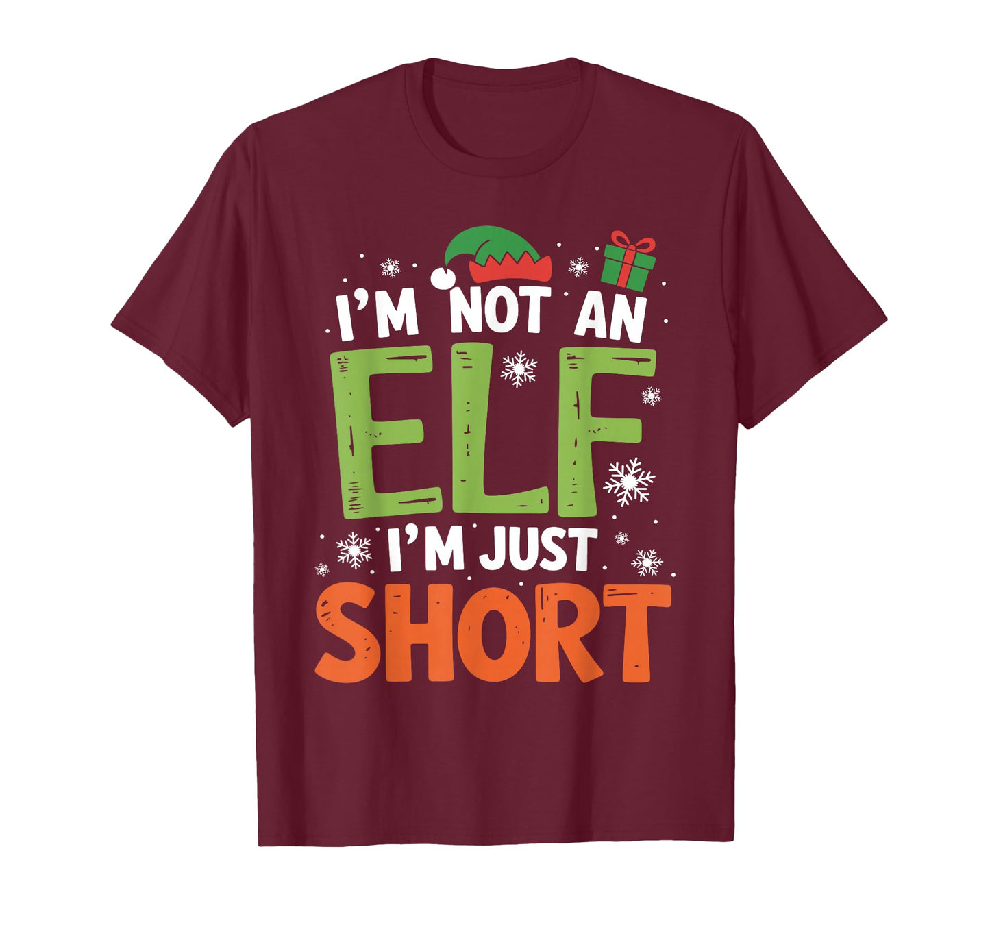 Im Not an Elf Just Short Funny Christmas Xmas T-Shirt