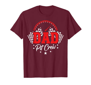 Dad Pit Crew Birthday Party Race Car Racing Family Matching T-Shirt