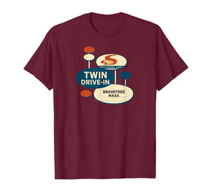 Vintage Drive-in Movie Theatre Braintree MA Iconic Retro 80s T-Shirt