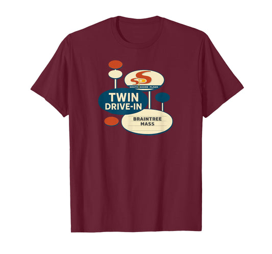 Vintage Drive-in Movie Theatre Braintree MA Iconic Retro 80s T-Shirt