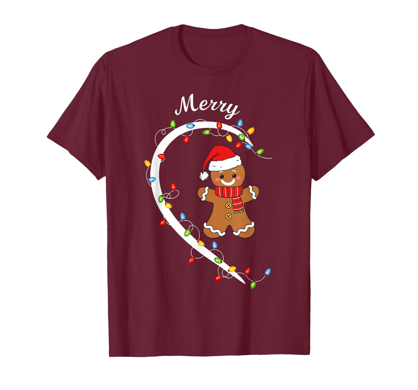 Merry Christmas Gingerbread Couple Christmas Pajama Matching T-Shirt