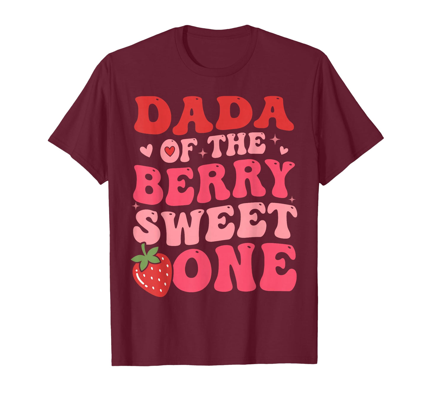 Cute Dada of The Berry Sweet One Strawberry First Birthday T-Shirt