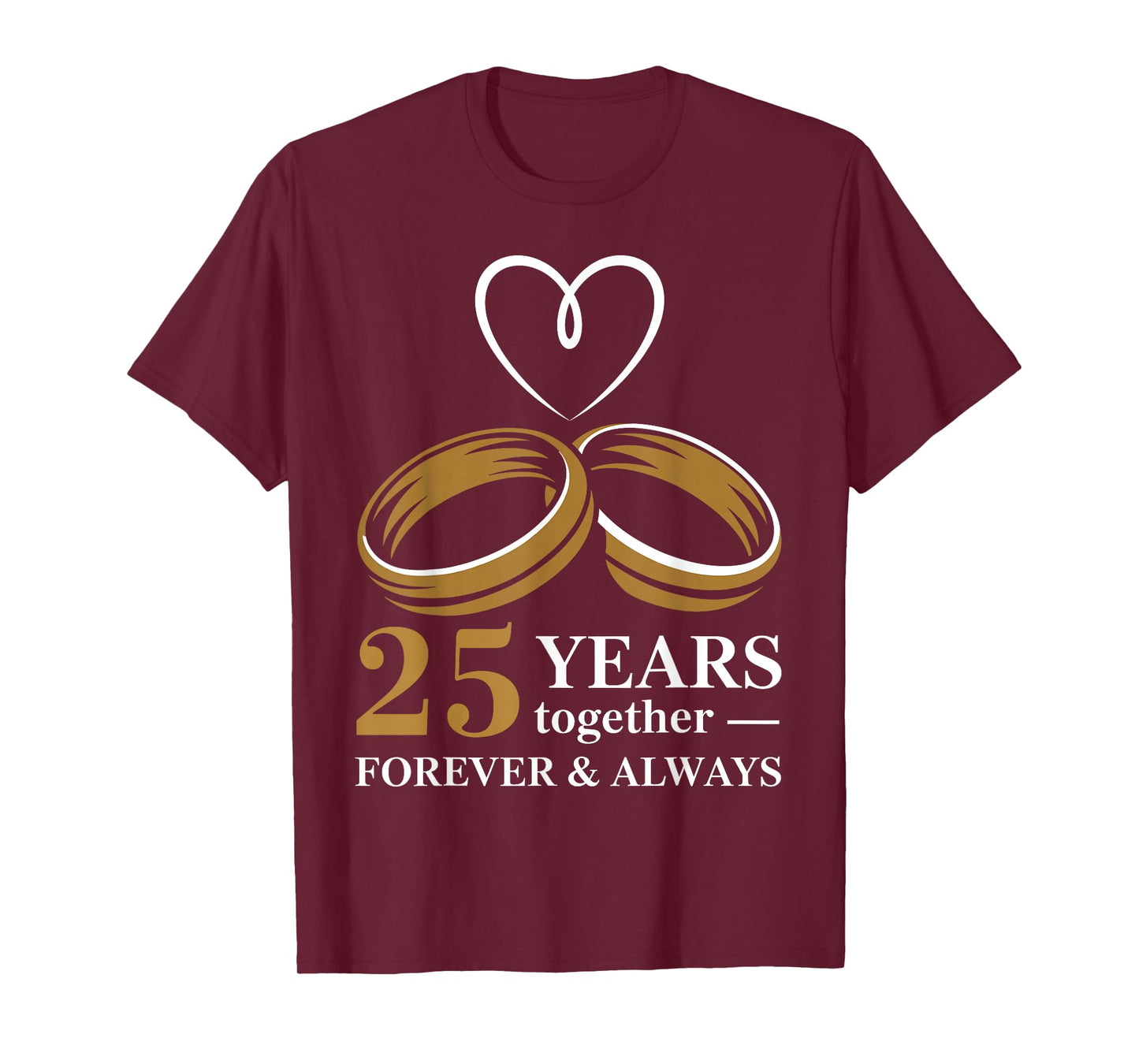 25th Wedding Anniversary Shirt for Couple - 25 Years Wedding T-Shirt