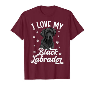 I Love My Black Labrador Owner Black Lab Lover T-Shirt
