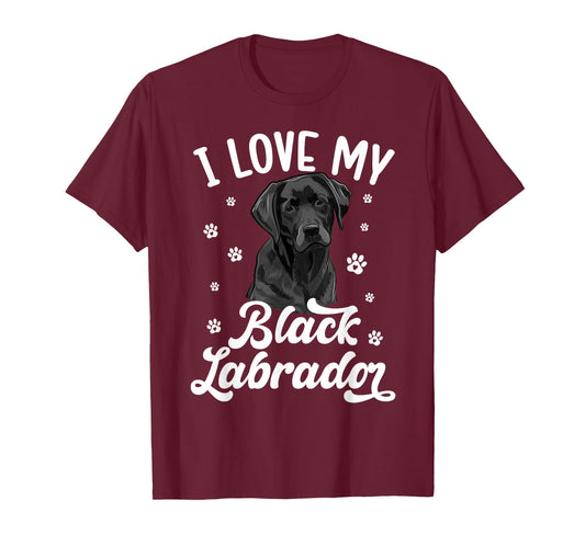 I Love My Black Labrador Owner Black Lab Lover T-Shirt