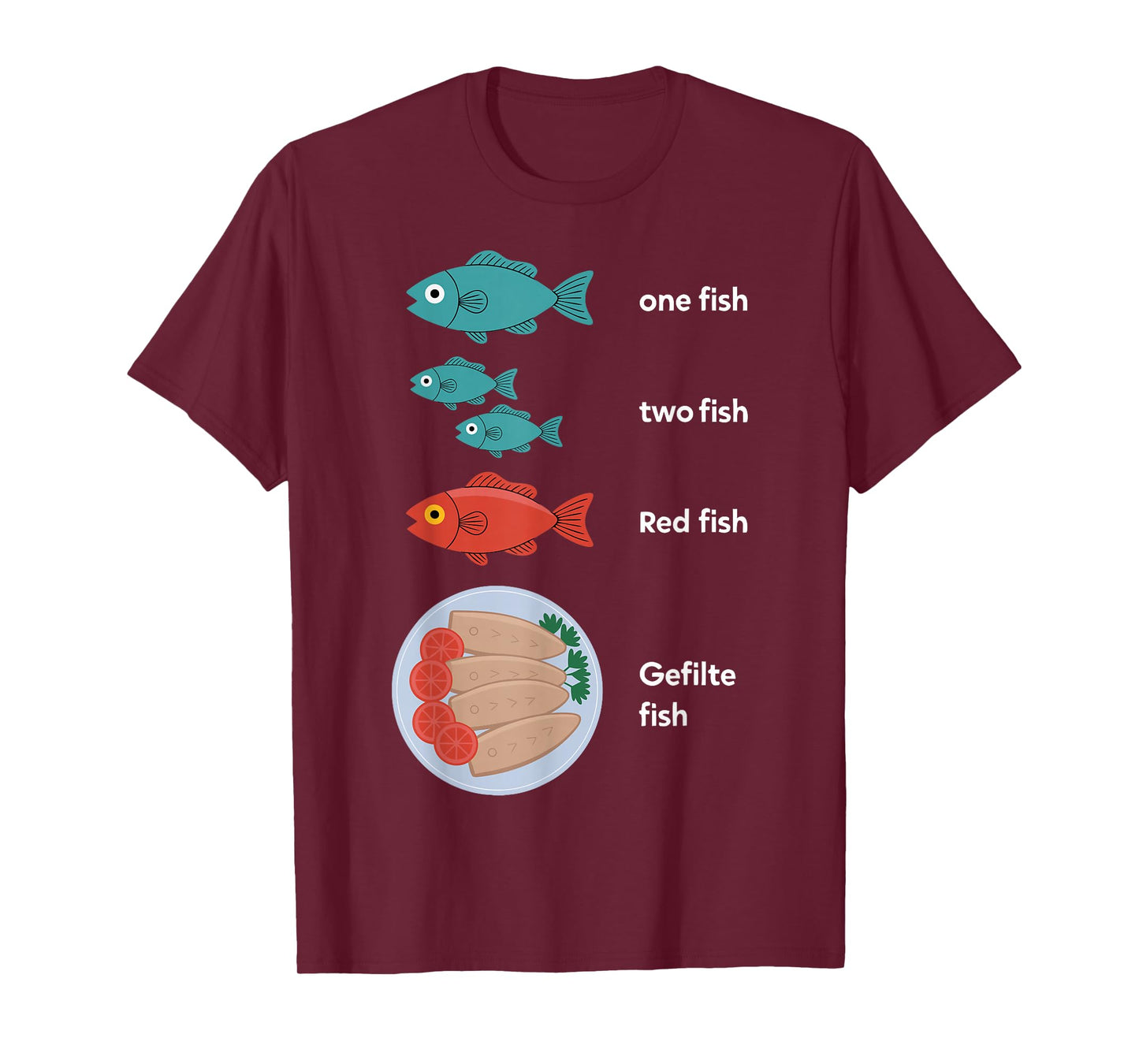 Gefilte Fish One Fish Red Fish Hannuka Jewish Festival Light T-Shirt