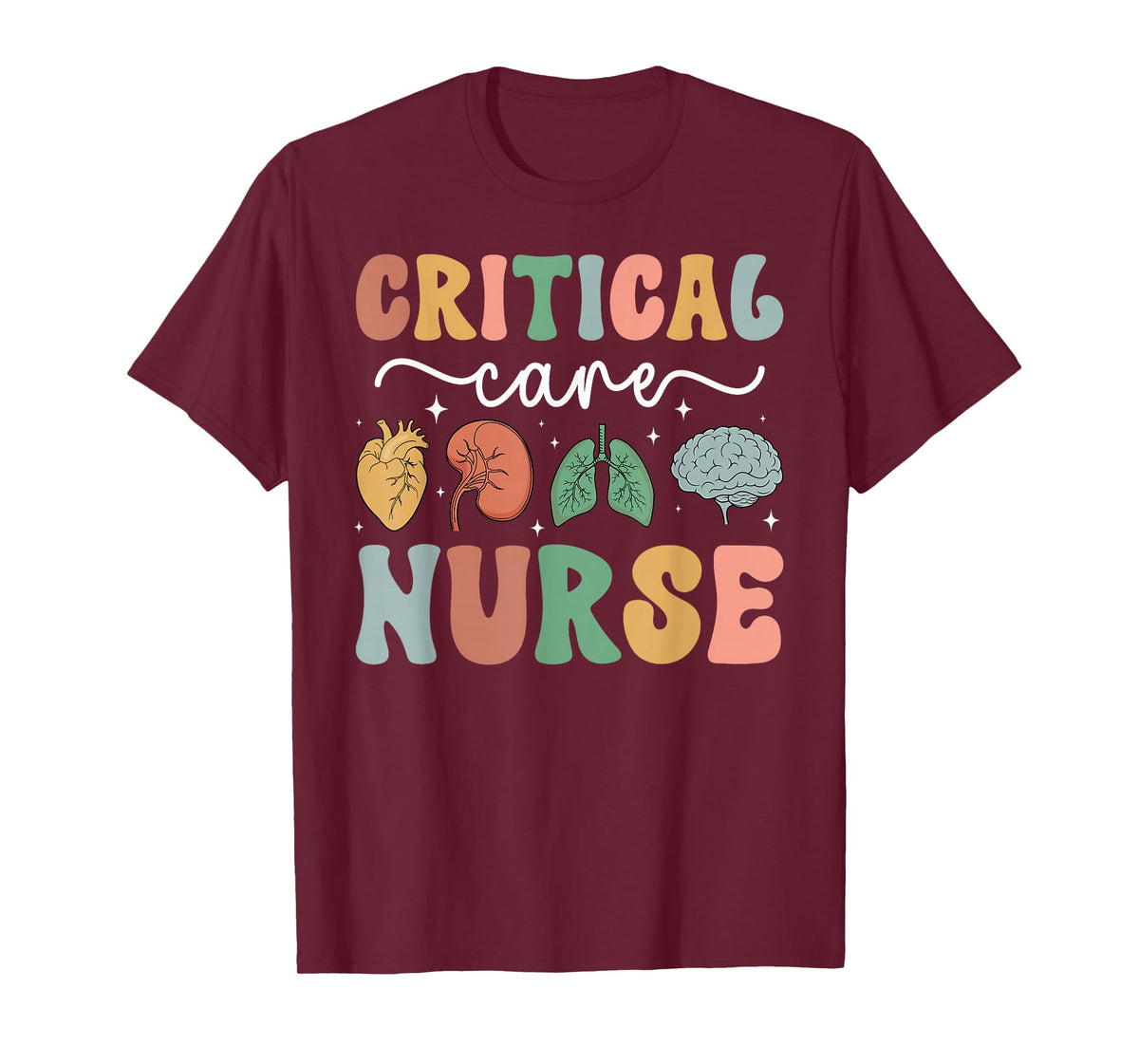 Critical Care Nurse Groovy Critical Care Unit T-Shirt