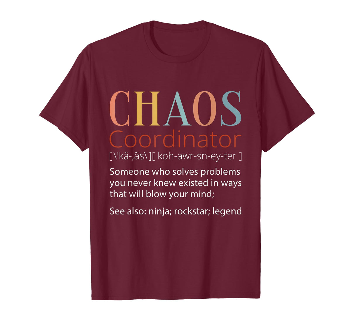 Chaos Coordinator Definition T-Shirt