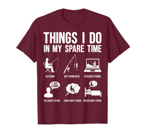 Things I Do in My Spare Time Fishing Fisherman Dad Men Fish T-Shirt