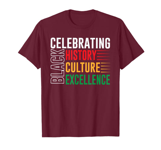 Celebrating Black History Culture Excellence African Roots T-Shirt