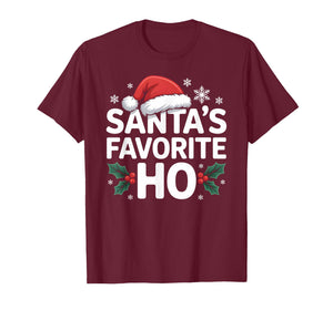 Santa's Favorite Ho tee Funny Christmas Graphic T-Shirt