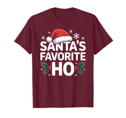 Santa's Favorite Ho tee Funny Christmas Graphic T-Shirt