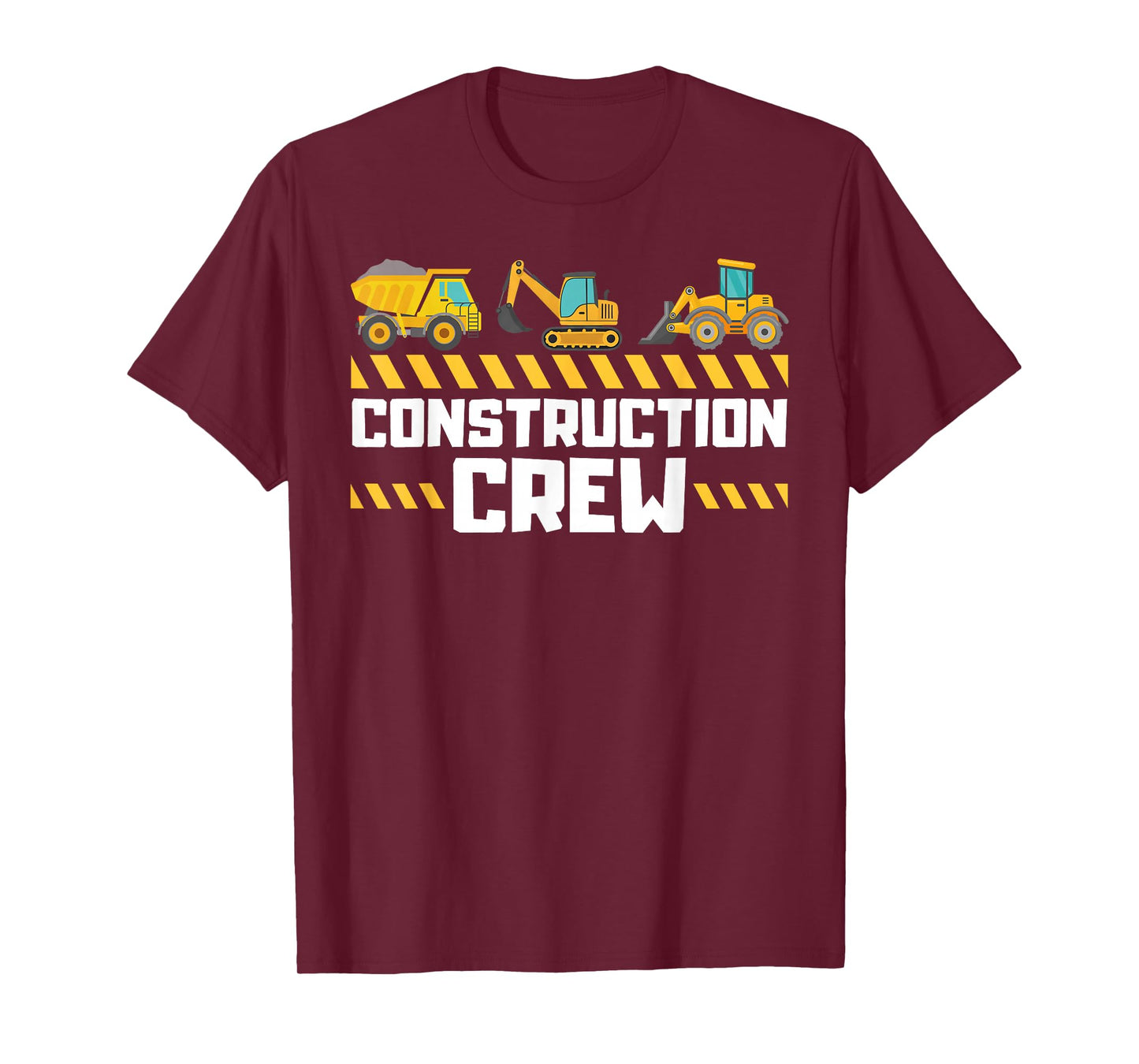 Construction Crew Worker Excavator Boys Girls Kids T-Shirt