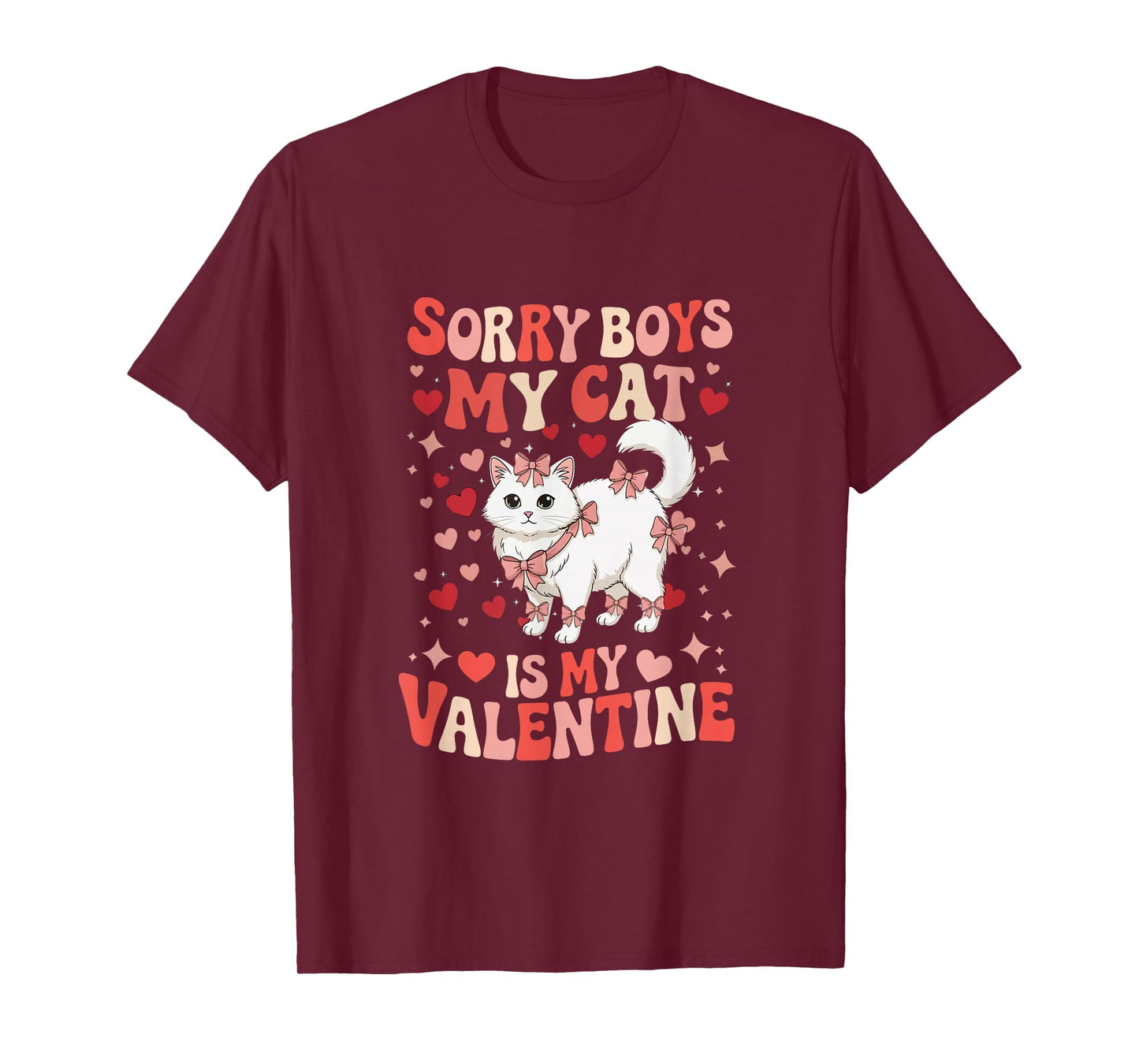 Sorry Cat is My Valentine Joke Boys Funny Owner Family T-Shirt