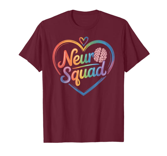 Neuro Squad Neurology Nurse Neuroscience Heart T-Shirt