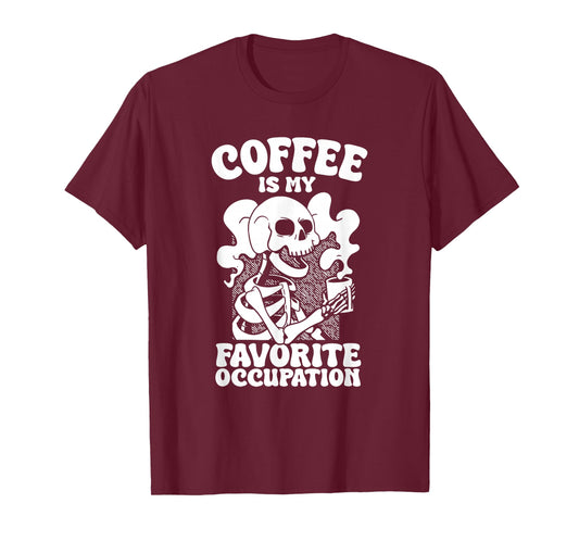 Occupational Therapy Halloween Coffee Skeleton T-Shirt