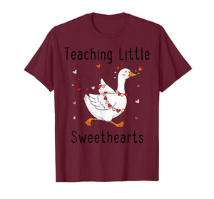 Teaching Sweethearts Silly Goose Valentines Teacher T-Shirt