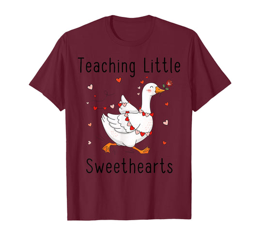 Teaching Sweethearts Silly Goose Valentines Teacher T-Shirt