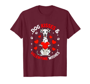 Dog Kisses and Valentine Wishes Cute Dalmatian Owner Kids T-Shirt