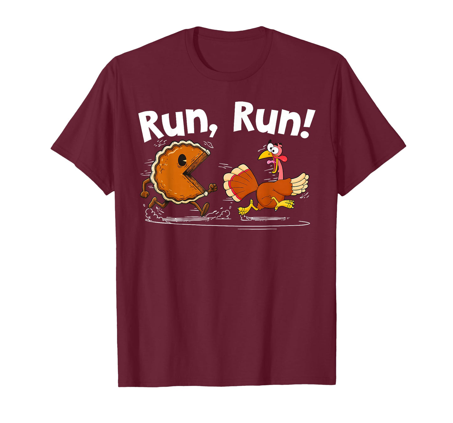 Funny Turkey Run Thanksgiving Running Men Women Boys Girls T-Shirt