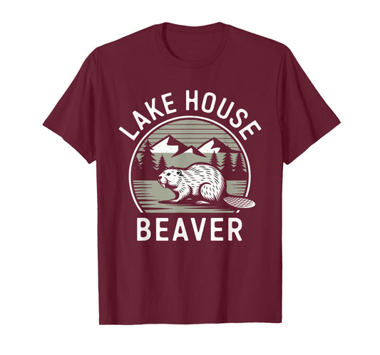 Funny Beaver Lover Dam Project Lake House Beaver T-Shirt