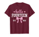 Hello Fourteen Est 2012 14th Birthday 14 Years Old T-Shirt