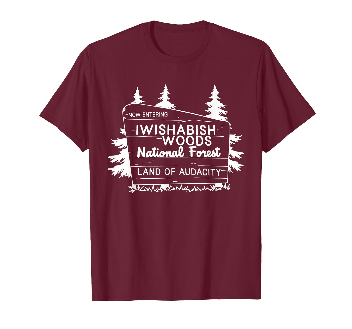 Now Entering Iwishabish Woods National Forest Land Audacity T-Shirt