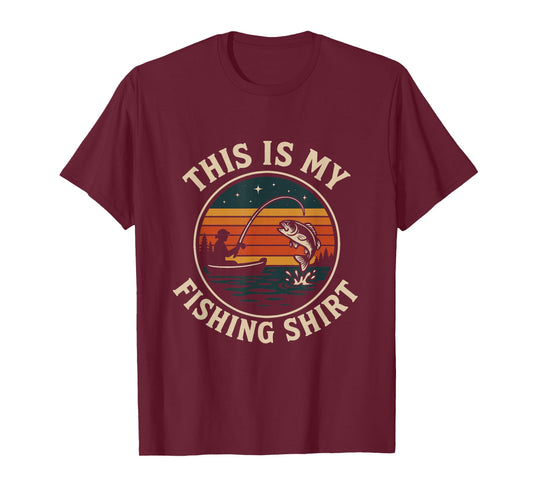 This is My Fishing Shirt Men Women Kids Fisherman T-Shirt