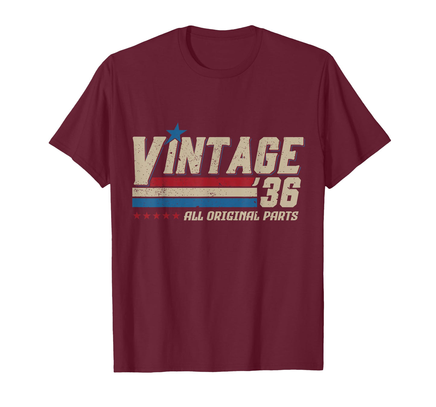 Vintage 1936 All Original Parts Birthday Men T-Shirt