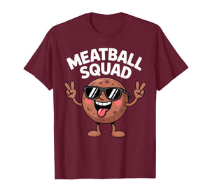 Meatball Squad Spaghetti Pasta Humor T-Shirt