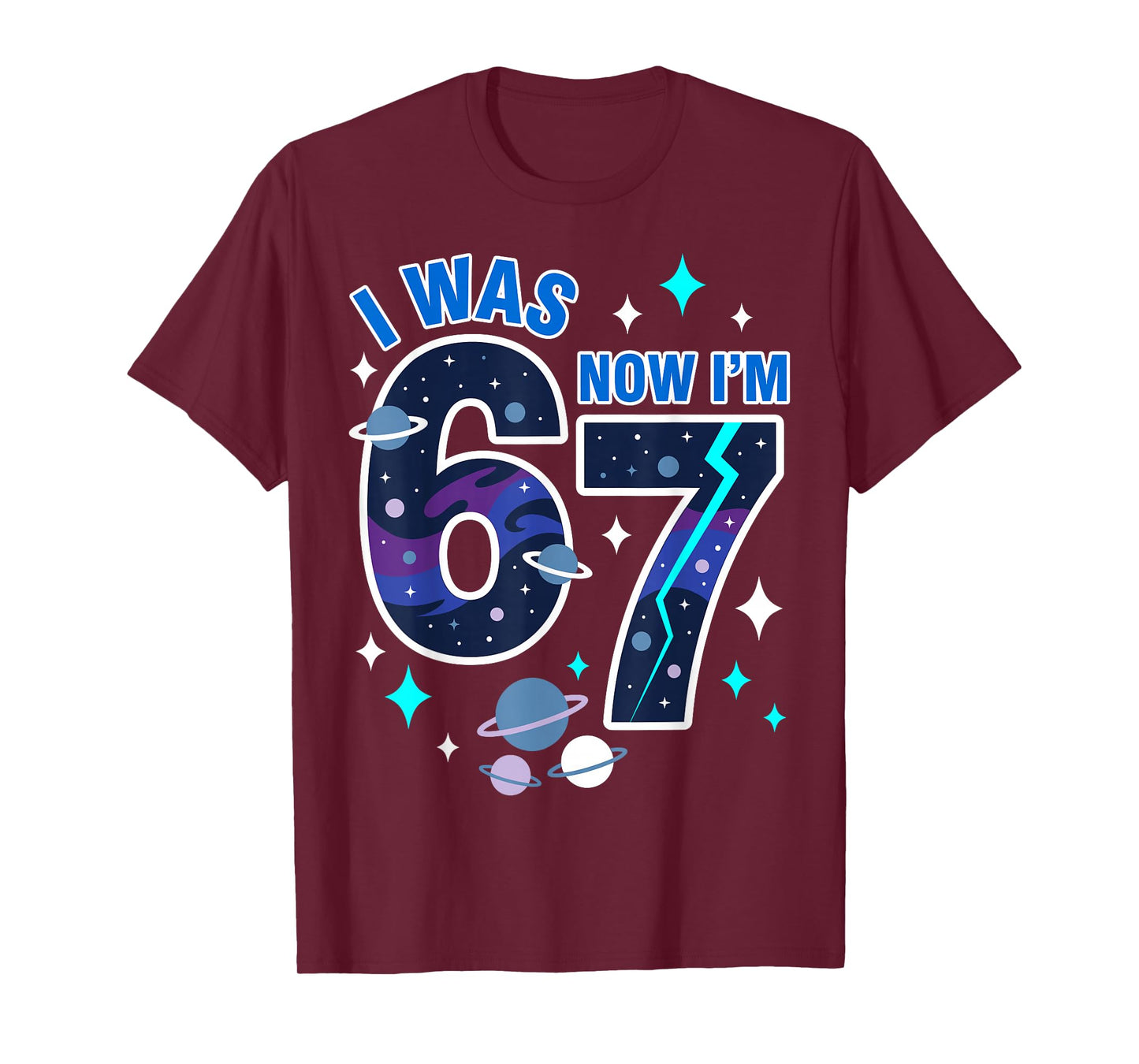 Kids I was 6 Now I'm 7 Boy 6 7 Birthday T-Shirt