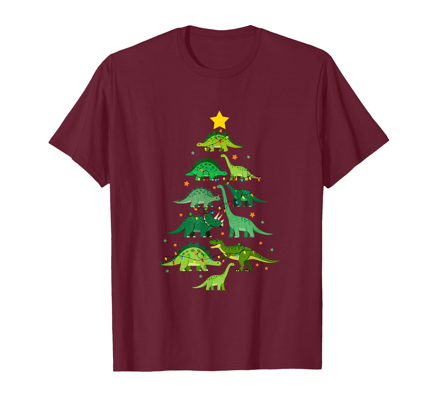 Dinosaur Christmas Tree Dino Lover Xmas Holiday Boys Kids T-Shirt