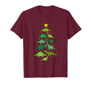 Dinosaur Christmas Tree Dino Lover Xmas Holiday Boys Kids T-Shirt