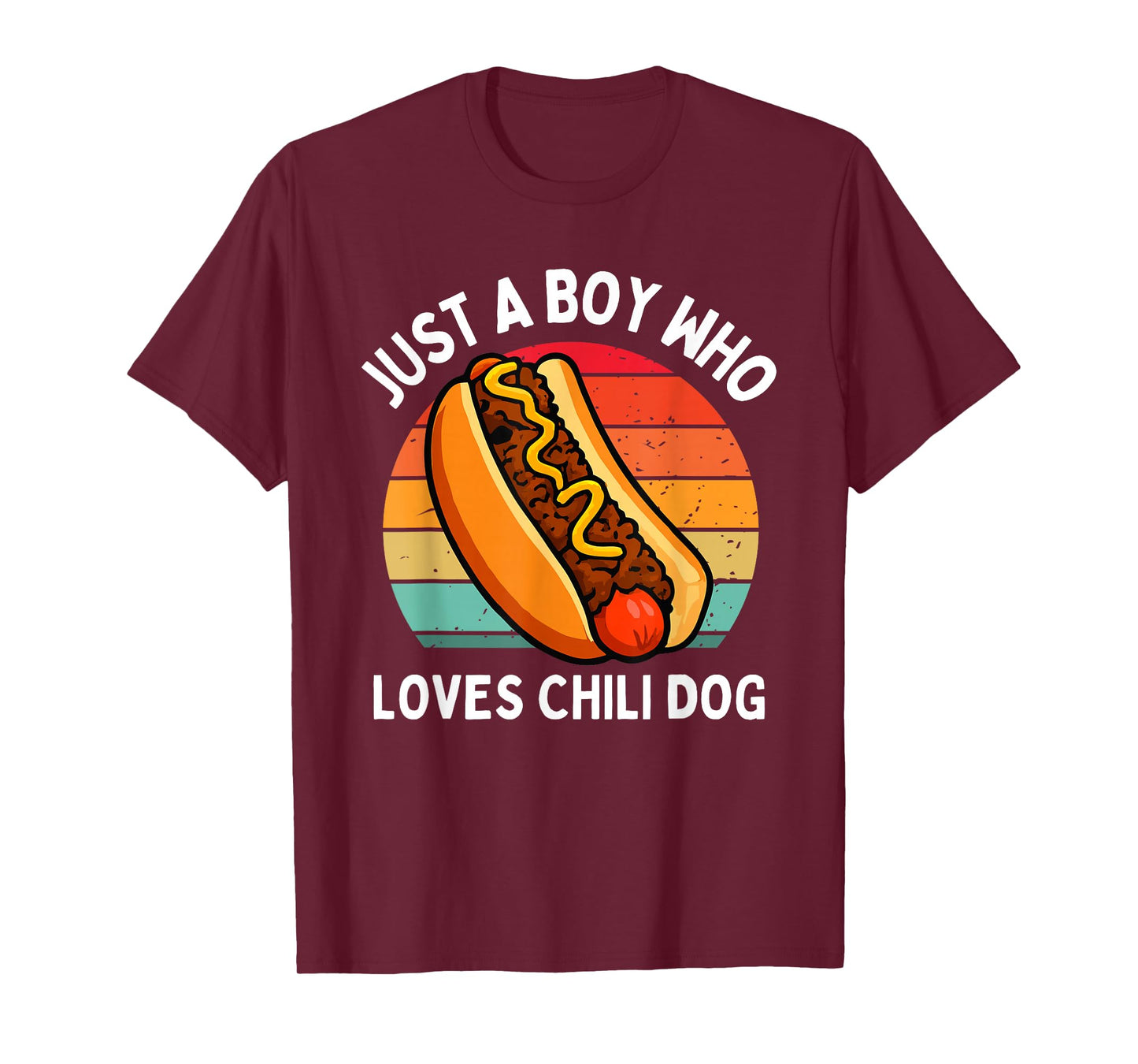 Just A Boy Who Loves Chili Dogs Funny Cheese Kids Toddler T-Shirt
