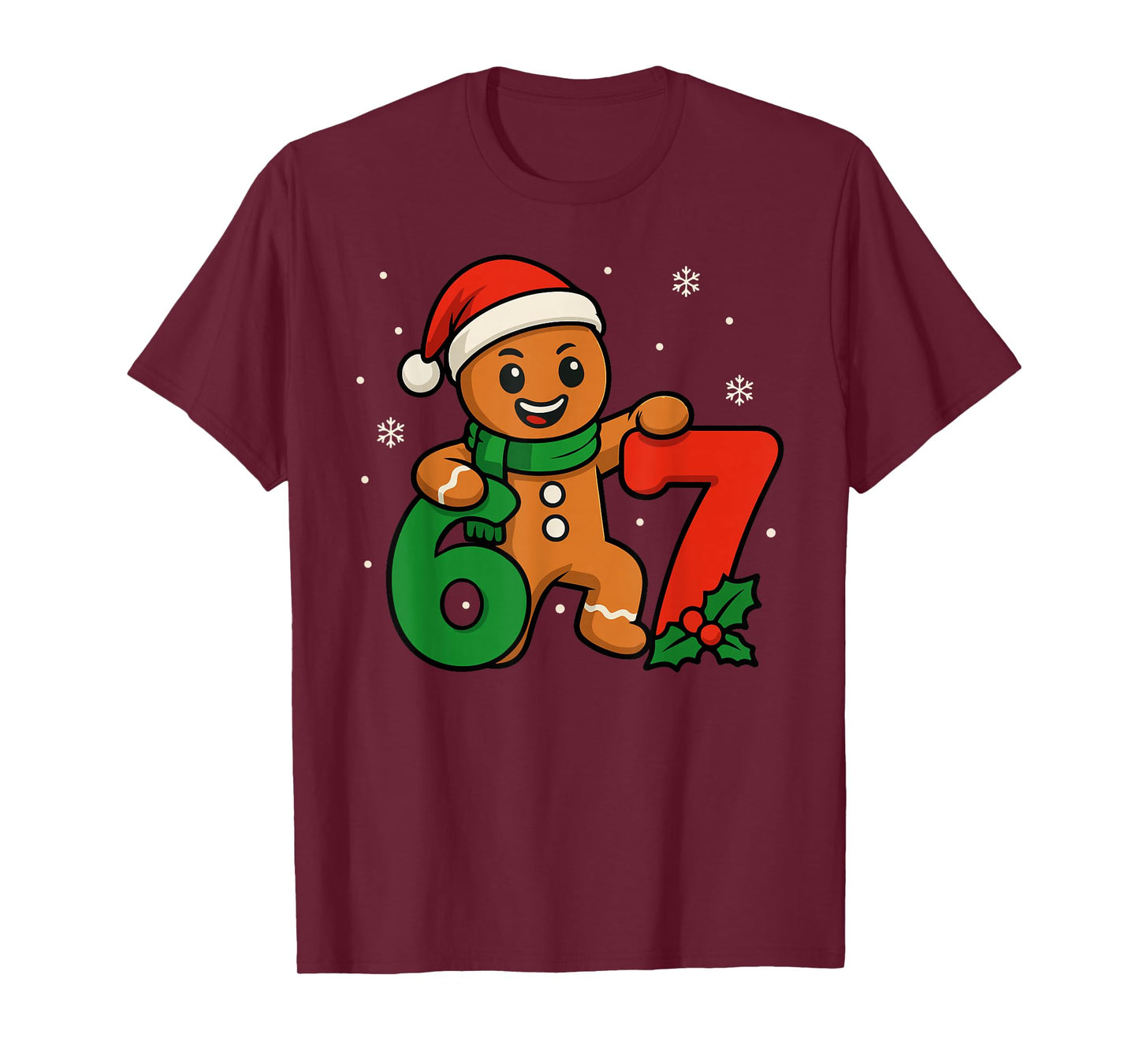 67 Christmas 6 7 Gingerbread 6-7 Meme Six Seven Boys Kids T-Shirt