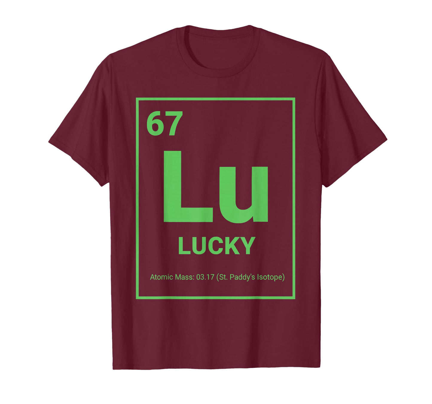 Lucky Lu Periodic Table Element St Patricks Day Chemistry T-Shirt