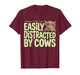 Easily Distracted by Cows Western Highland Cow T-Shirt
