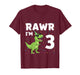Kids 3rd Birthday Shirt Boy 3yr Three 3 Year Old Dinosaur T-Rex T-Shirt