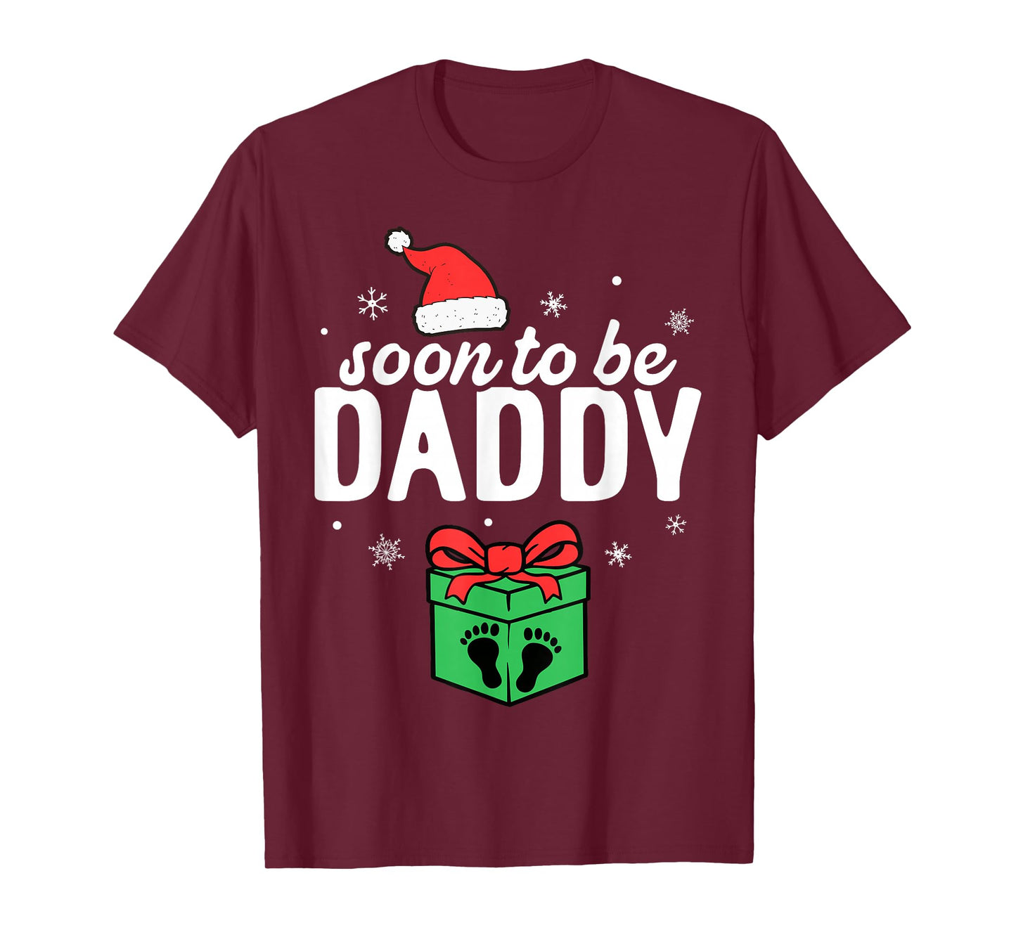 Soon to Be Daddy Christmas Funny Pregnancy Announcement Dad T-Shirt